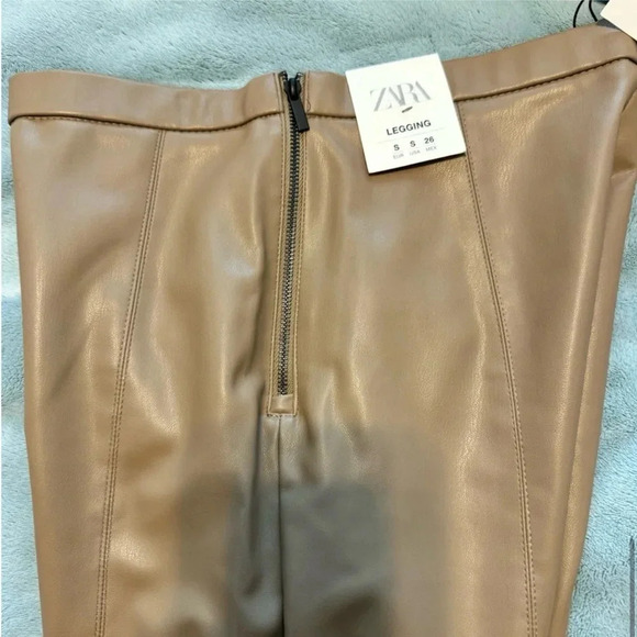 NWT Zara Faux Leather Leggings Size Small - Picture 1 of 8